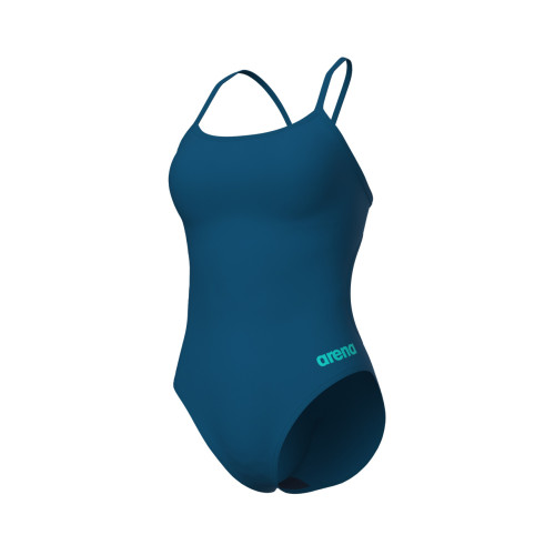 Short De Bain Arena Femme Entier Feel Scratchy V Back - Bleu Piscine - Neuf Avec étiquettes
