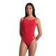 Maillot Femme ARENA SWIMSUIT LACE BACK SOLID RED WHITE