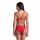 Maillot Femme ARENA SWIMSUIT LACE BACK SOLID RED WHITE