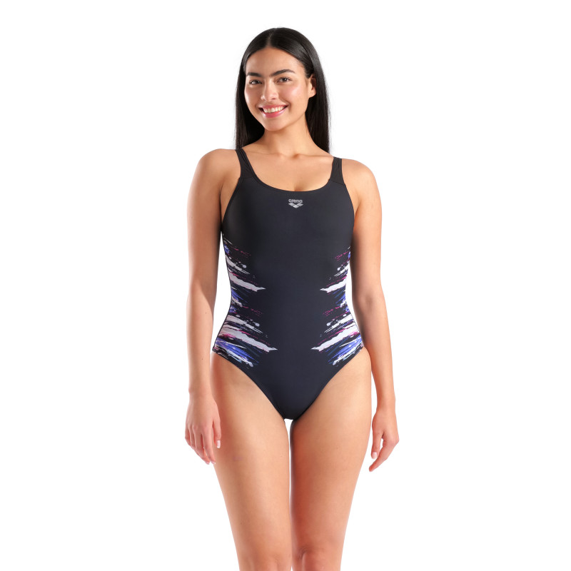 Maillot de Bain ARENA Femme ANGELICA SWIMSUIT U BACKBLACK-BLACK MULTI
