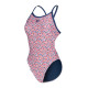 Maillot de Bain ARENA Femme PEBBLES SWIMSUIT XCRISS CRMULTI WHITE-NAVY