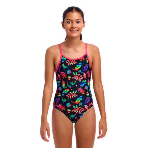 Maillot De Bain Fille Funkita Girl's Diamond Back One Piece Lost Leaf
