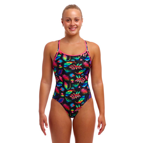 Maillot De Bain Femme Funkita Ladies Diamond Back One Piece Lost Leaf