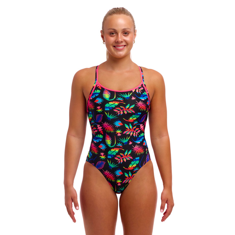 Maillot de bain femme Funkita Ladies Diamond Back One Piece Lost Leaf
