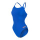 ARENA FEMME SWIMSUIT CHALLENGE SOLID NEON BLUE TEAM ORANGE