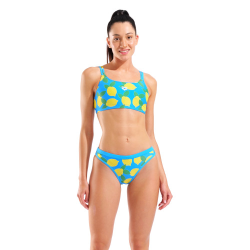 Maillot De Bain Arena Femme Lemons Fruité Bikini Bandeau TUrquoise Multi-Multi-TUrquoise