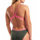 Maillot de Bain Femme Arena SWIMSUIT LACE BACK SOLID DARK SAGE-SHOCKING PINK