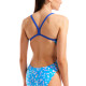 Maillot de bain Femme ARENA FLOWERS SWIMSUIT CHALLENGE BACK BLUE MULTI-NEON BLUE