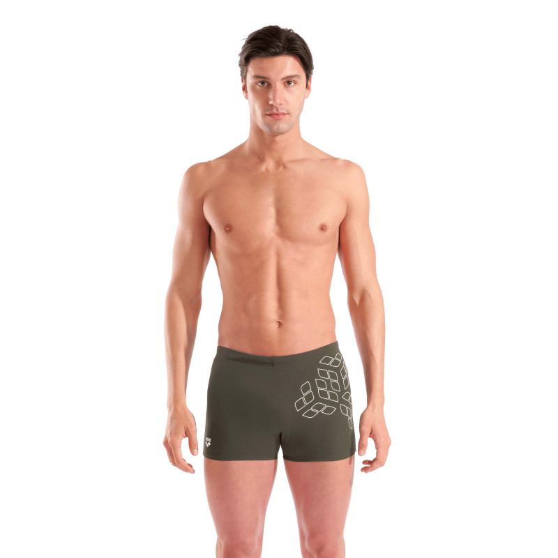 Maillot De Bain Homme Arena Kikko Graphic Swim Short Dark Sage-White