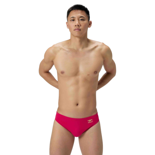 Maillot De Bain Homme Eco+ Ml Solid Brief Uni Rouge
