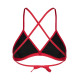 Haut de Bikini Natation Femme Arena Team Swim Top Tie Back Solid Red White