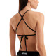 Haut De Maillot Femme 2 Pièces Solid Black White - Women's Team Swim Top Tie Solid