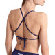 Haut de Bikini Natation Femme Arena Team Swim Top Tie Back Solid Navy White