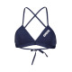Haut de Bikini Natation Femme Arena Team Swim Top Tie Back Solid Navy White