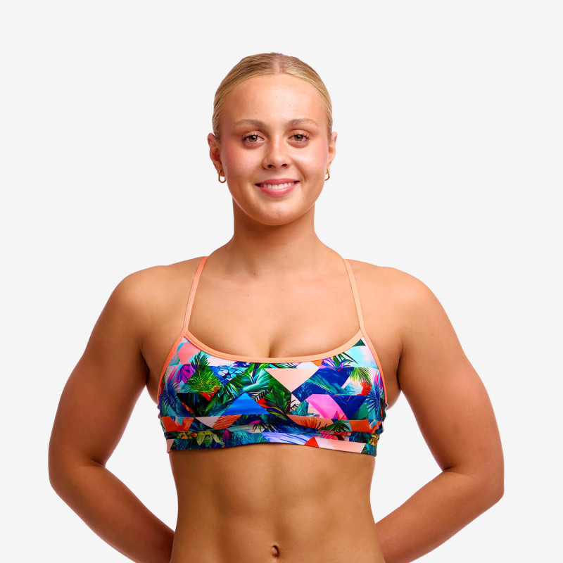 Haut de Maillot Femme Funkita Swim Crop Top Palm Prism