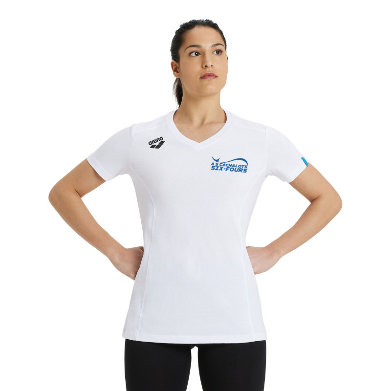 Tee-Shirt Femme - AS Cachalots Six Fours - Blanc