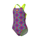 Maillot de bain 1 pièce fille Arena Floral dos Swim Pro - Violet Multi-Artic Lime