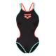 Maillot de bain 1 pièce femme Arena One dos double croisé - Black-Bright Coral-Water