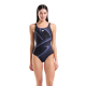 Maillot de bain 1 pièce femme Arena Flash dos en U - Black Multi