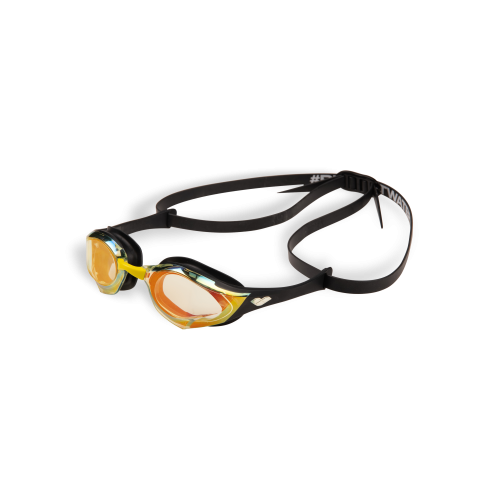 Lunettes de compétition Arena Cobra Edge Swipe Mirror - Yellow Copper-Black-Black