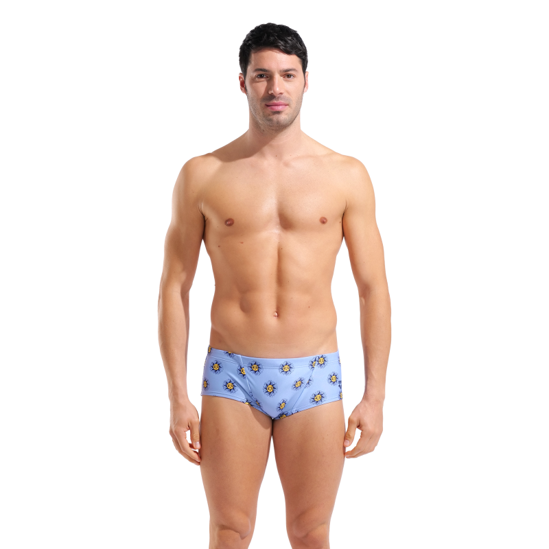 Boxer de bain homme Arena Sunny taille basse - Light Blue Multi