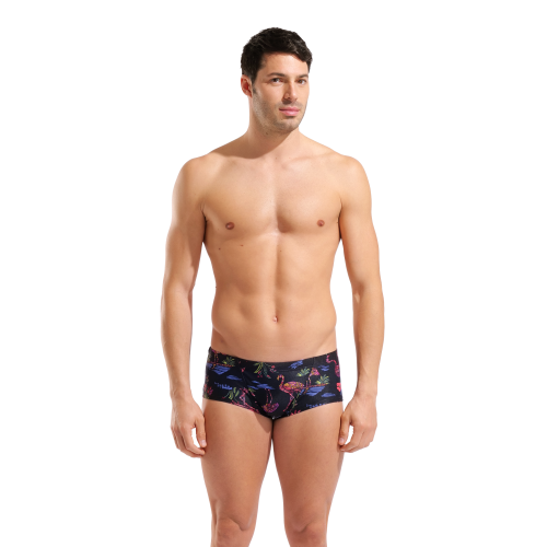 Boxer de bain homme Arena Flamingo taille basse - Black Multi