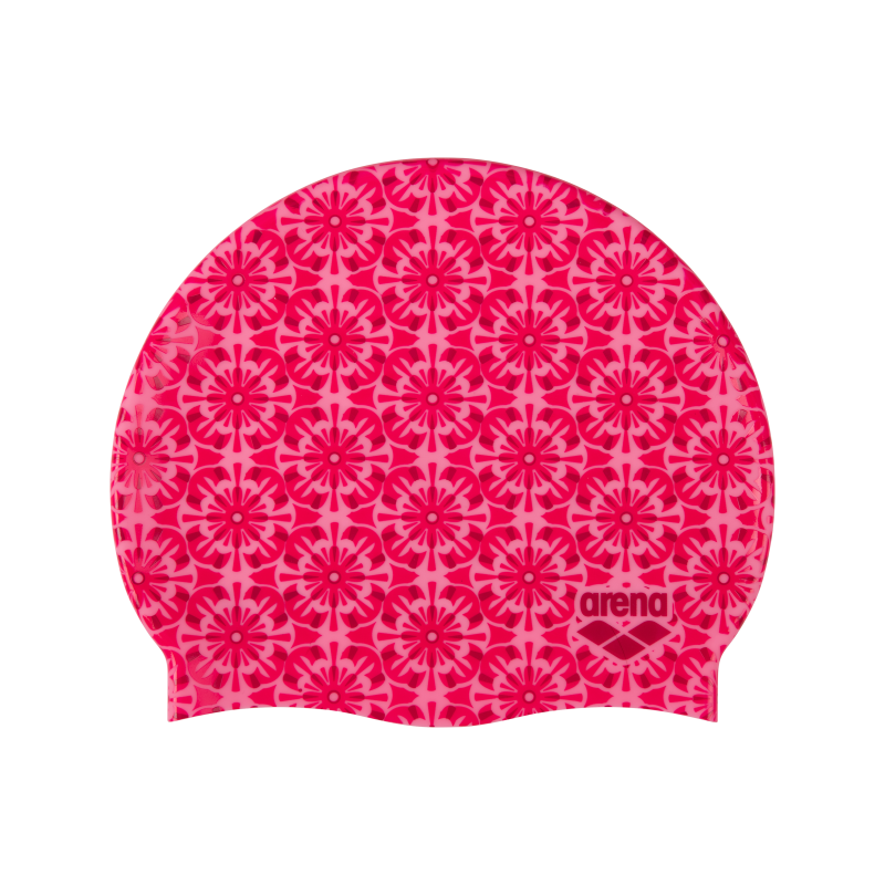 Bonnet de bain silicone imprimé Arena Print 2 - Arena Floral Pink