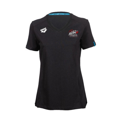 Tee-Shirt Femme - Saverdun Pyrénées Natation Sauvetage - Noir